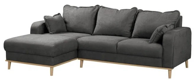 Sötétszürke sarokkanapé (bal oldali) Beata – Ropez