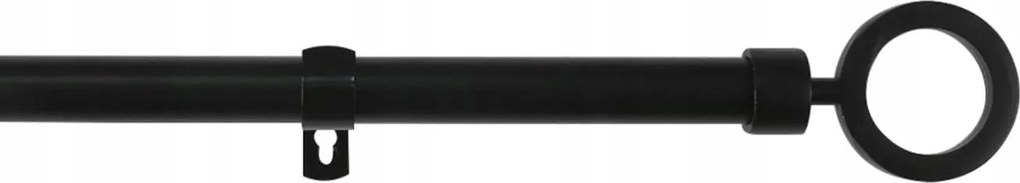 Mercury Textil Egyszerű Univerzális Bővíthető Függönykarnis Fekete 120-210 cm