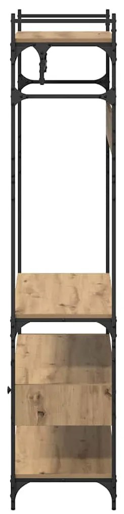 Ruhásszekrény fiókkal kézműves tölgy 89 x 39 x 184.5 cm Faanyag