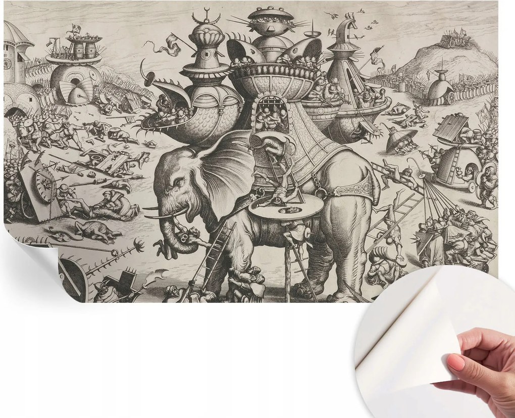 Fotótapéta Öntapadós tapéta a szobába Groteszk csata 416x254 cm