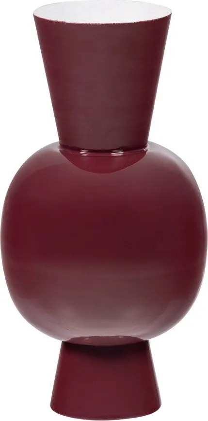 Borvörös fém váza (magasság 38 cm) Auri – WOOOD