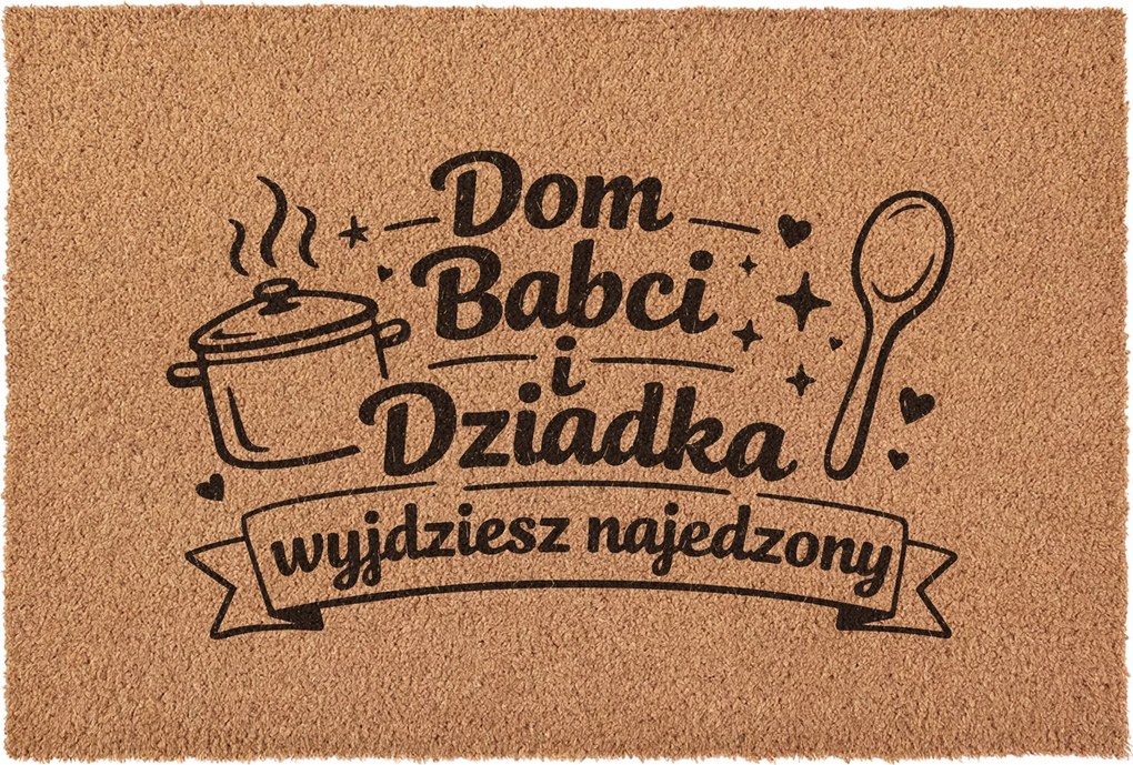 Lábtörlő Nagymama Nagypapa napja Ajándék Kókusz ajtóra 60x40