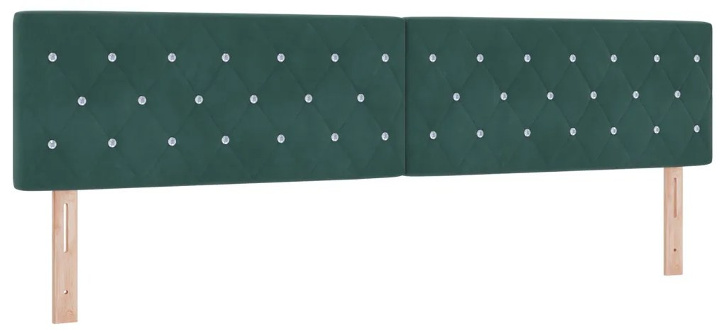 Boxspring Ágy Matrac Kígyó Zöld 200x200 cm Bársony