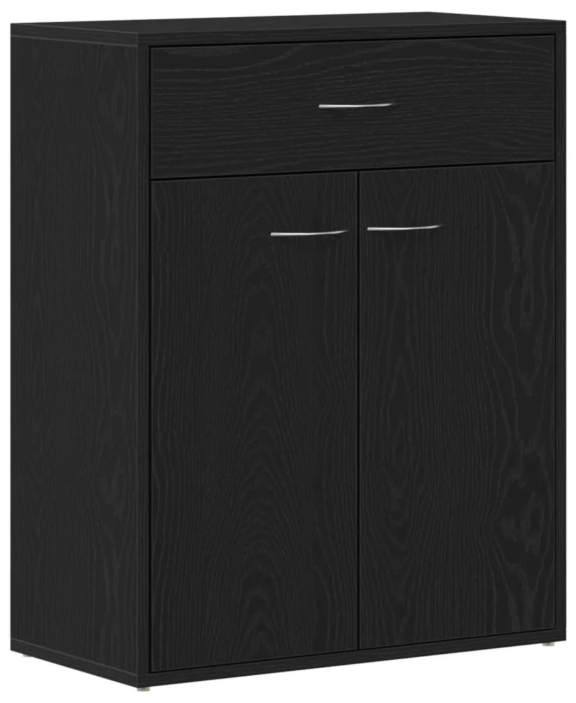 Fekete tölgy oldalszekrény 60x30x75 cm MDF-ből