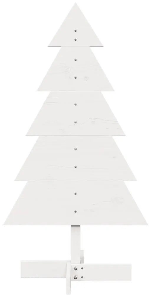 fehér tömör fenyőfa karácsonyfa-dekoráció 100 cm