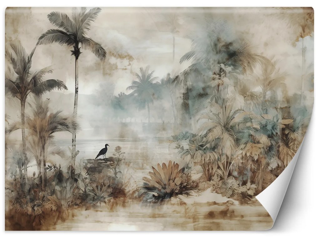 Gario Fotótapéta Vintage trópusi pálmafák és növények Anyag: Vlies, Méret: 300 x 210 cm
