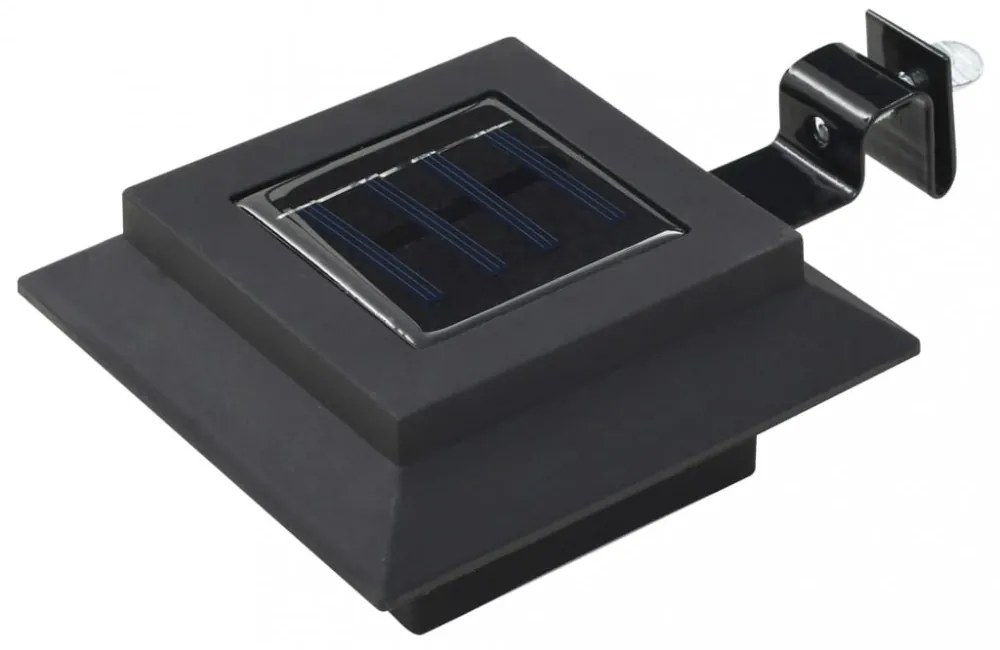 12 db fekete négyzet alakú kültéri napelemes LED lámpa 12 cm