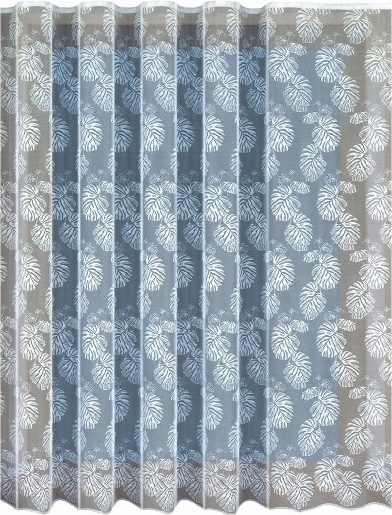 Elegáns Jacquard Függöny Levél Szalaggal 200x160