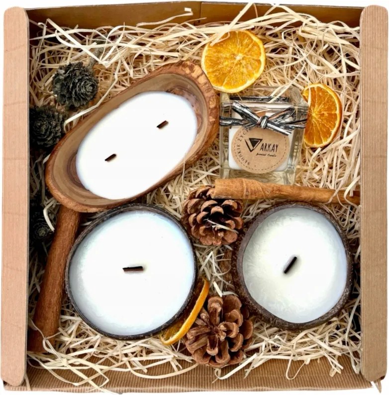Ajándék Kosár Készlet Illatgyertyák Kézzel készített Ajándék Kosarak
