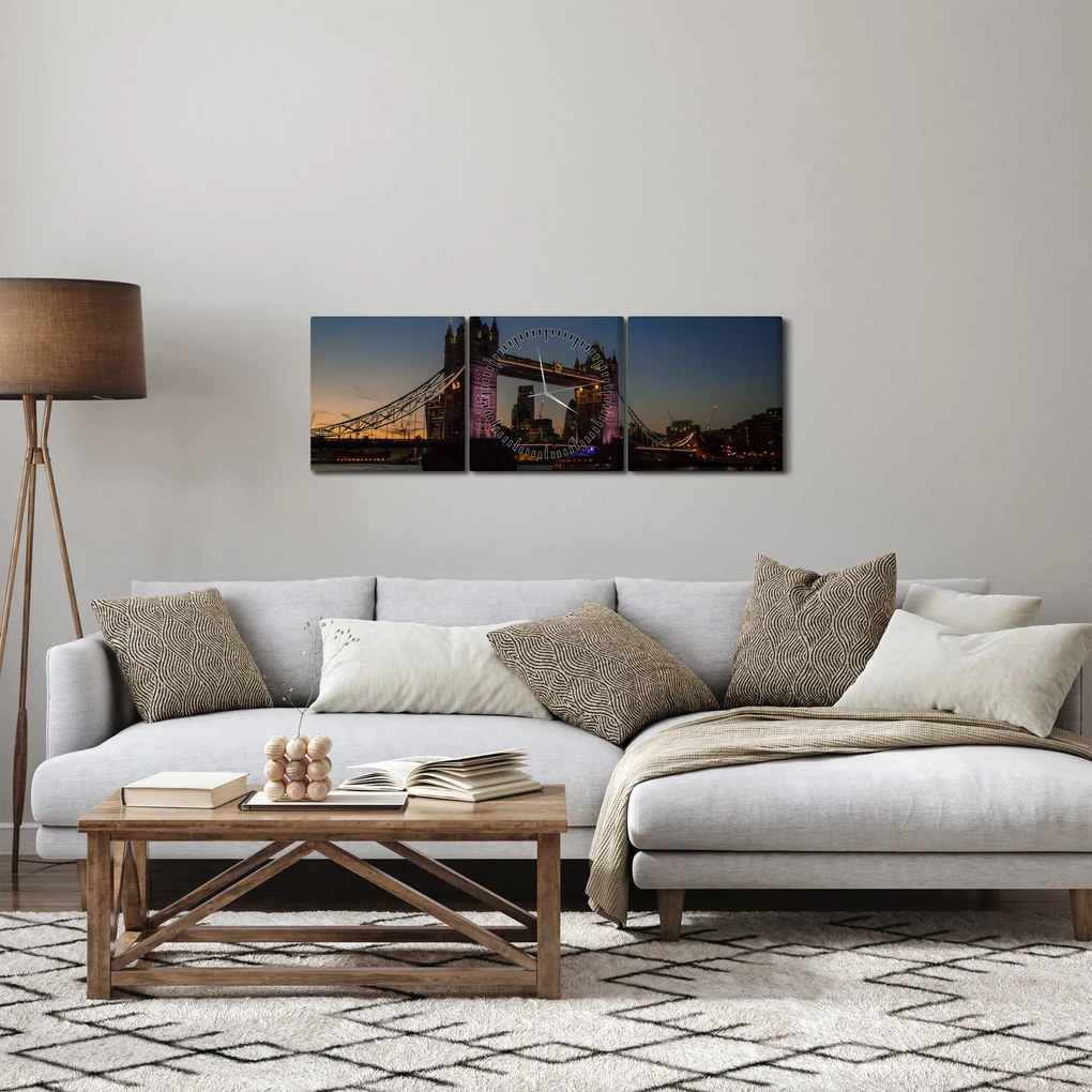 Kép - Tower bridge (órával) (90x30 cm)