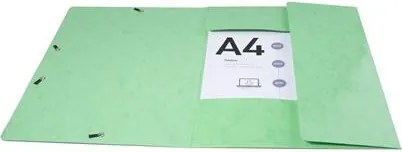 Gumis, mappa, karton, A4, EXACOMPTA Iderama, világos zöld (EX55823E)