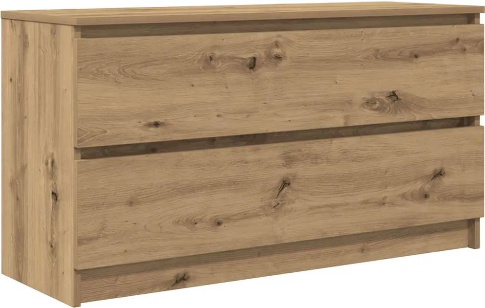 vidaXL kézműves tölgy színű szerelt fa TV-szekrény 100x35x54 cm