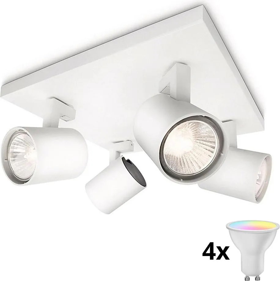 Philips - LED RGBW dimmelhető spotlámpa RUNNER 4xGU10/6,5W/230V fehér
