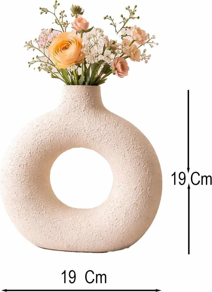 Arcus kerámia váza, Ø19 cm