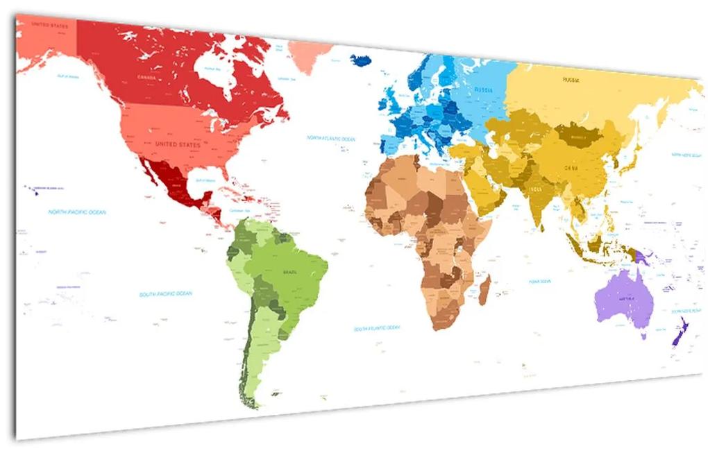 Kép - világtérkép (120x50 cm)