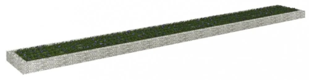 horganyzott acél gabion magaságyás 800 x 100 x 20 cm