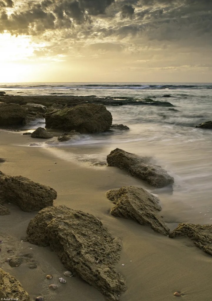 Poszter 21x29,7cm Naplemente a Palmachim 3 strandon, Assaf Frank