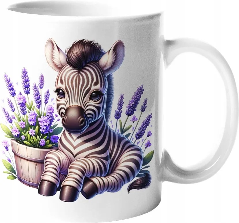 Látványos Bögre Édes Zebra És Levendula Kerámia 330ML Doboz