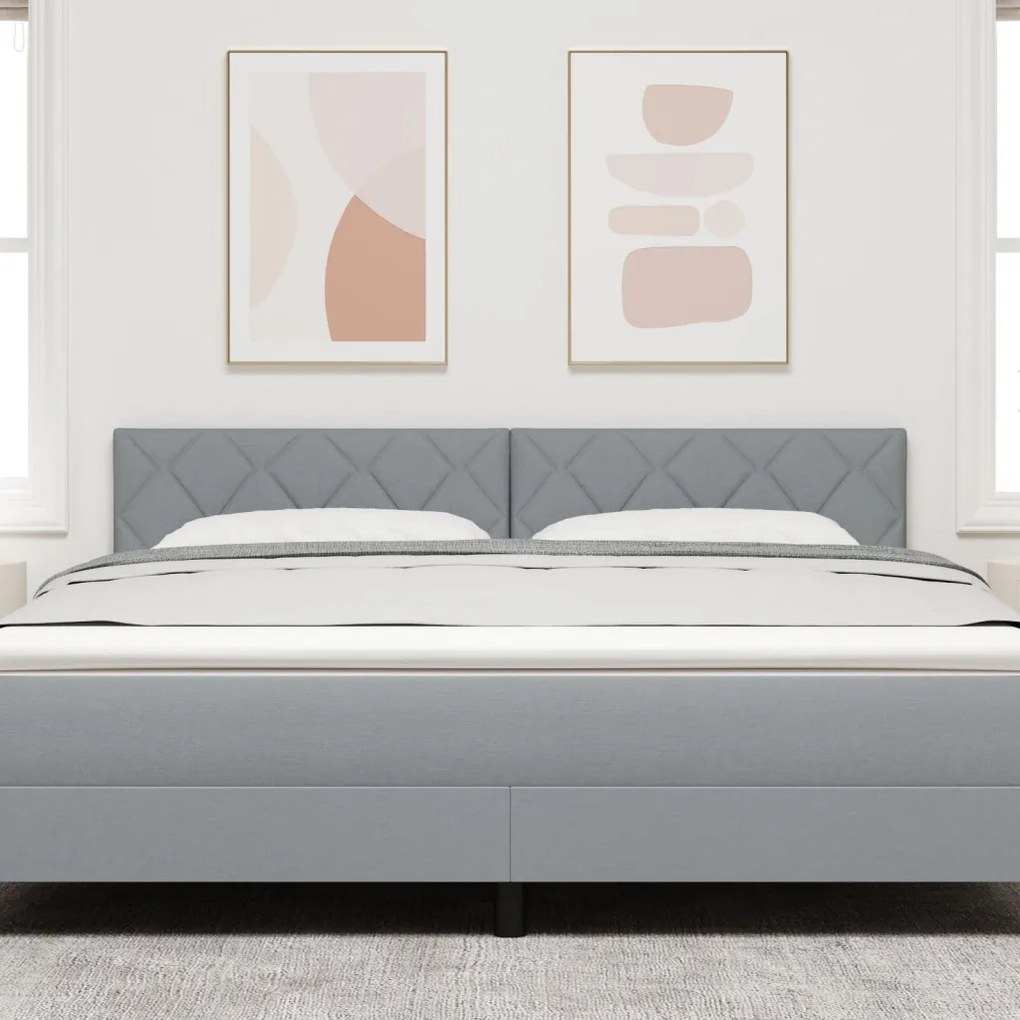 Fejtámla Gyémánt Blokkok Design Világosszürke 180 cm Szövet
