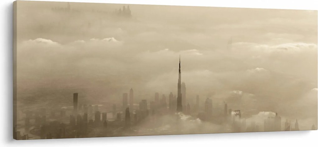 Egy város képe a felhőkben (120x50 cm)