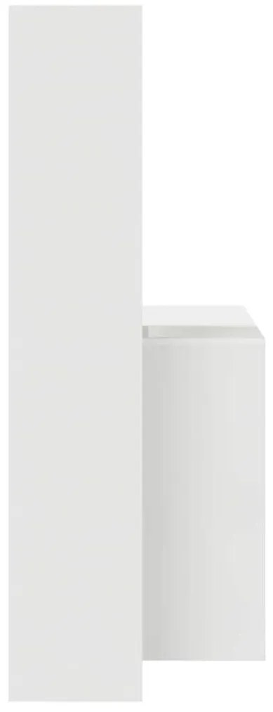 Asztal polcokkal tárolóval Fehér 138.5 x 55 x 143 cm Faanyag