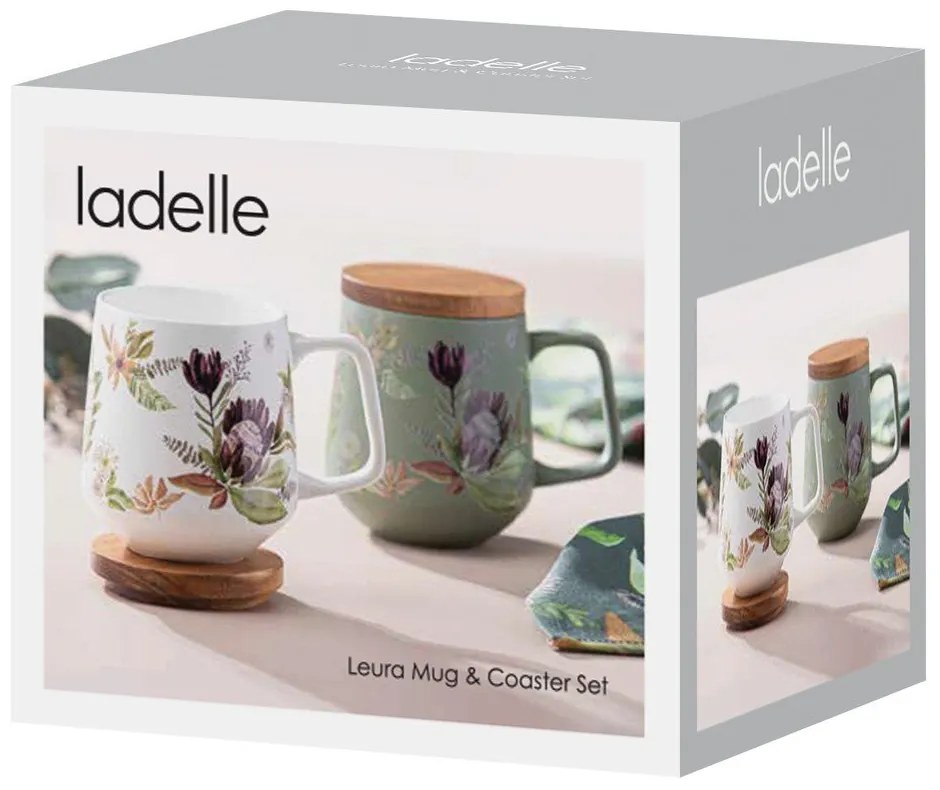 Zöld porcelán bögre 430 ml Leura – Ladelle
