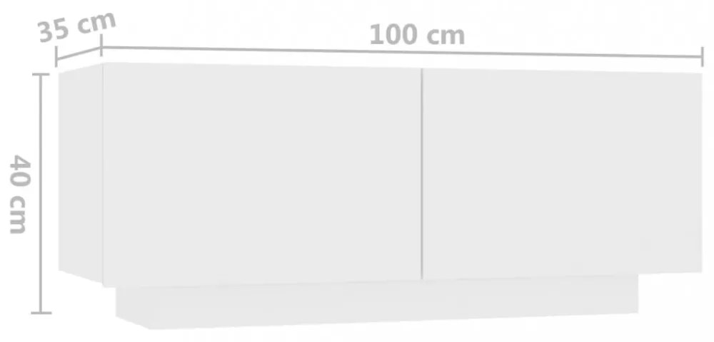 fehér forgácslap éjjeliszekrény 100 x 35 x 40 cm