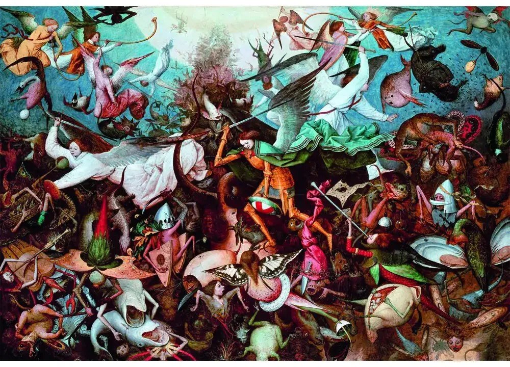 Művészet A Lázadó angyalok bukása Bruegel 1000 db-os Compact puzzle Clementoni