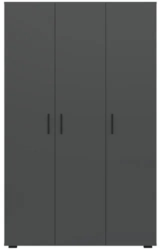 BASIC Ruhásszekrény Antracit Színben 110 cm 3D
