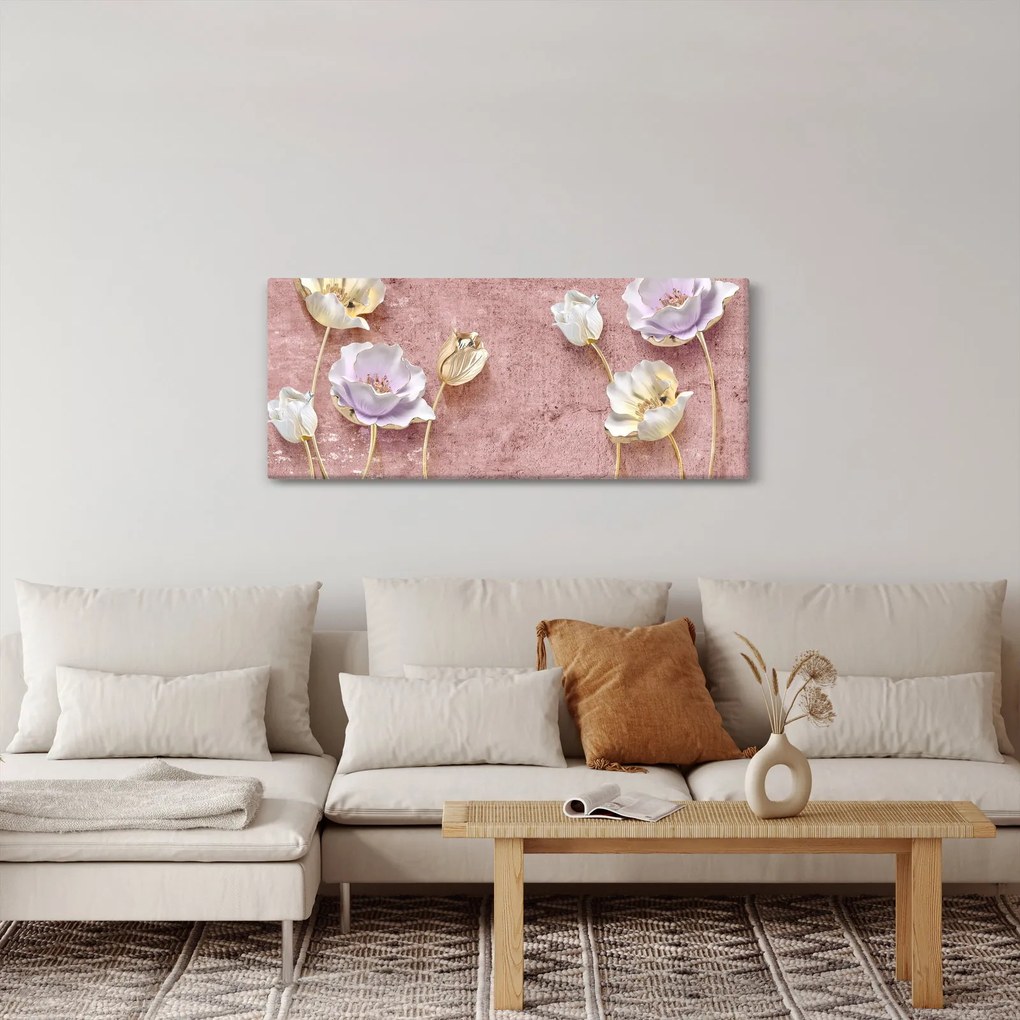 Virágok képe (120x50 cm)