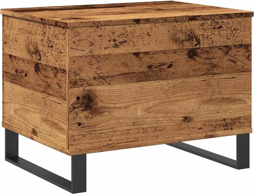 vidaXL antik fa színű szerelt fa dohányzóasztal 60 x 44,5 x 45 cm