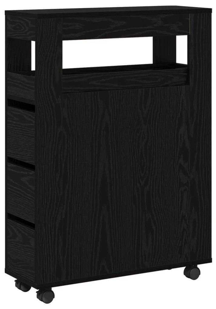 Keskeny Fürdőszobai Szekrény Musta tammi 65 x 23 x 87 cm