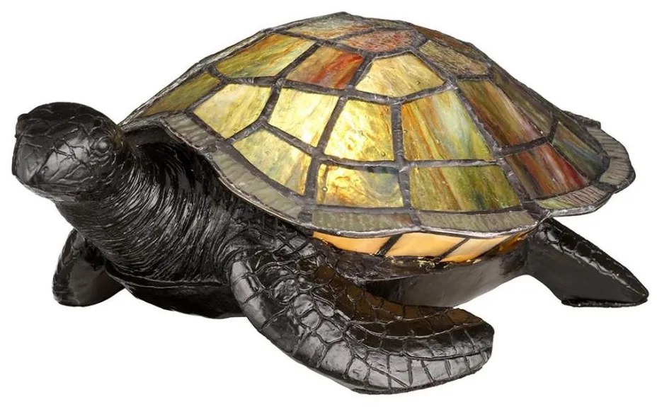 Elstead QZ-SAWBACK-TL - TIFFANY stílusú LED díszlámpa 1xG9/3W/12/230V, teknős motívummal