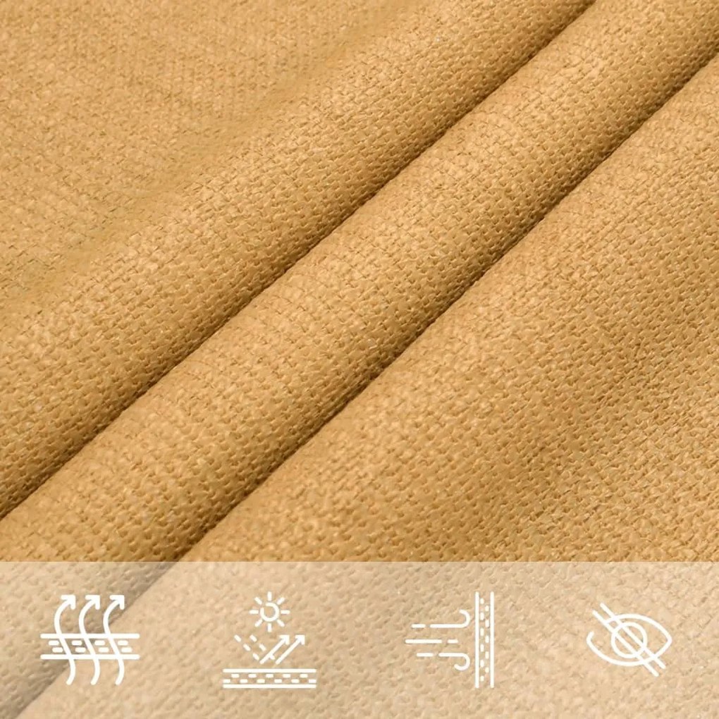 világosszürke trapéz alakú HDPE napvitorla 160 g/m² 4/5x4 m