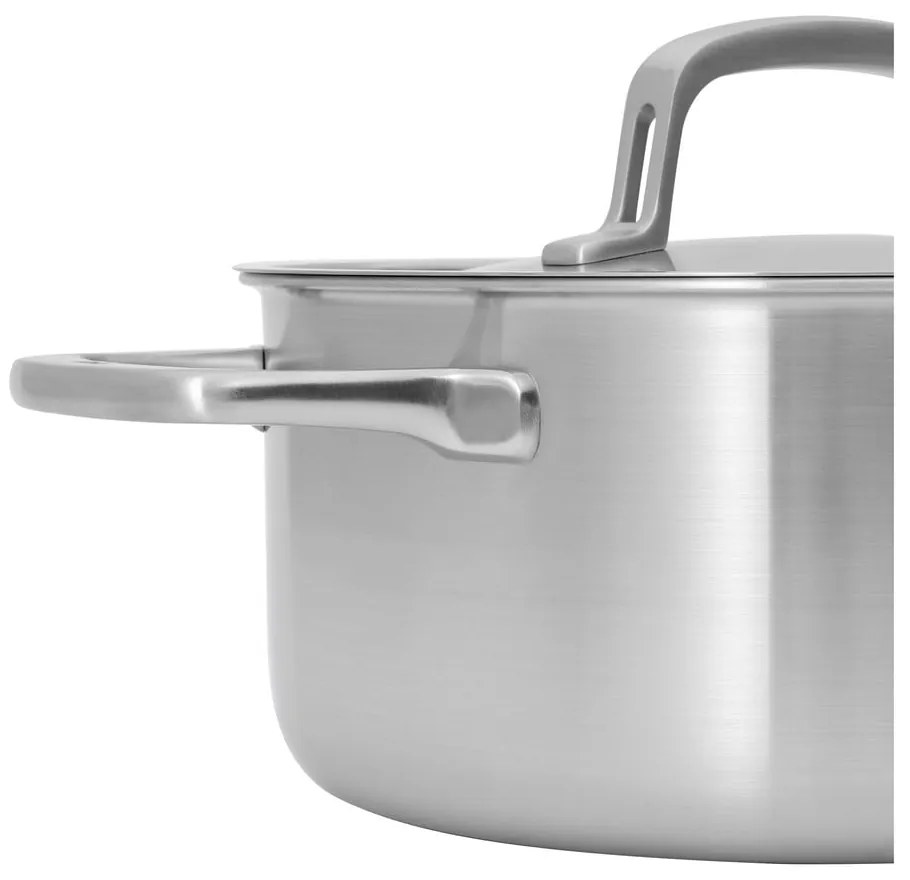 Indukciós tűzhelyhez alkalmas rozsdamentes acél lábas fedővel 4 l Lucca 3.0 – FABINI