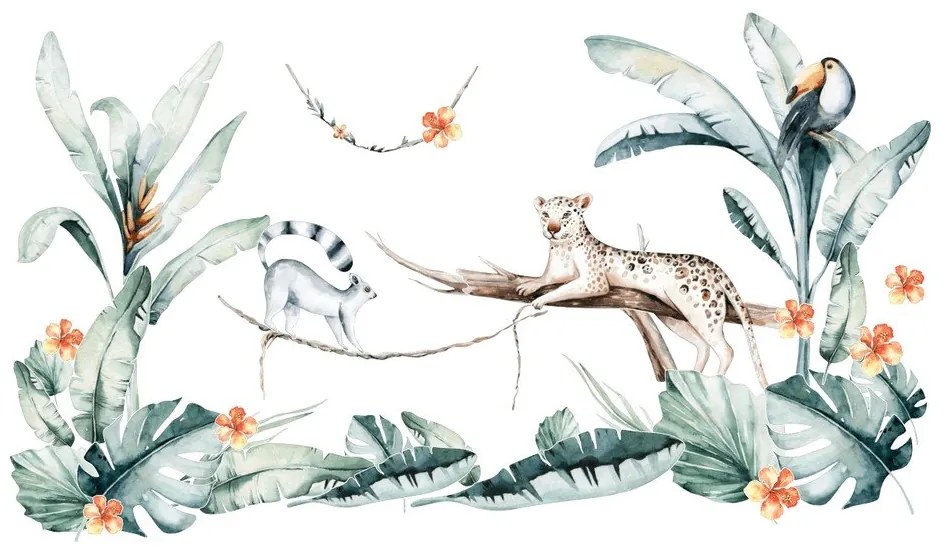 Tropical dekorációs falmatrica - Ambiance