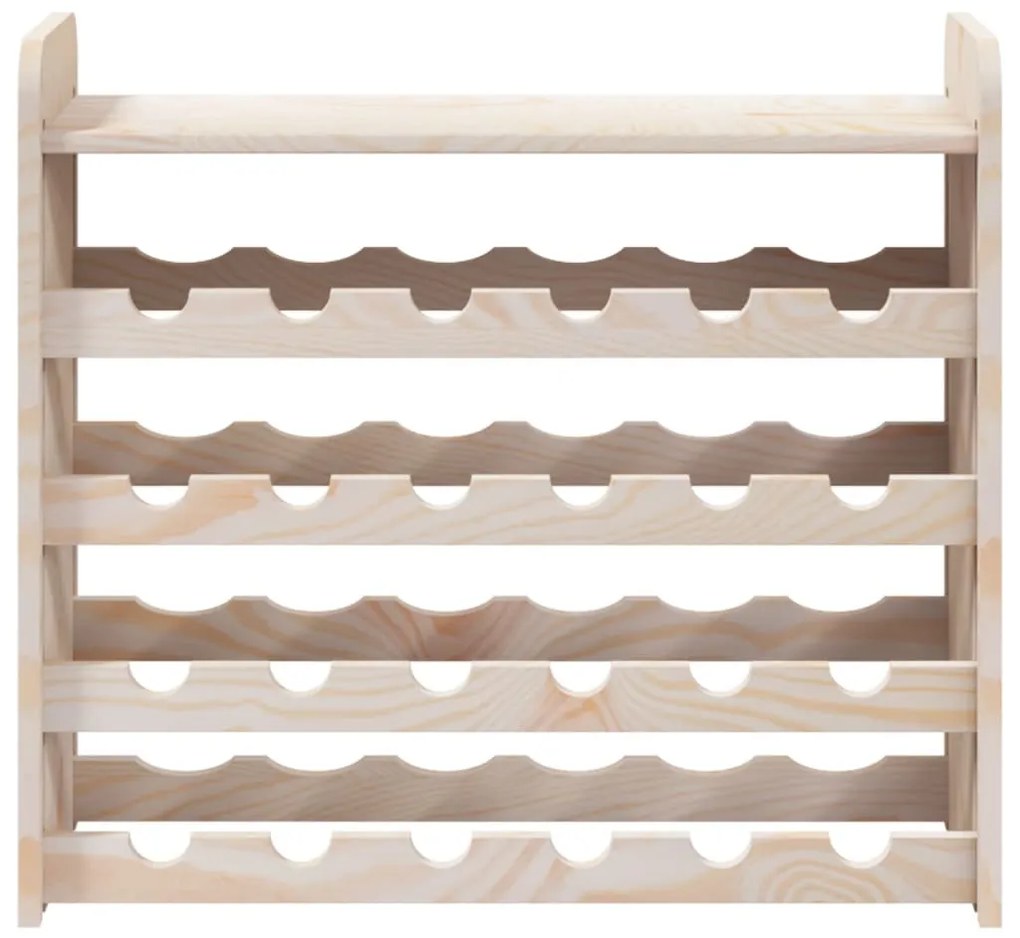 Tömör fenyőfa bortartó állvány tetővel 67,5 x 25 x 60 cm