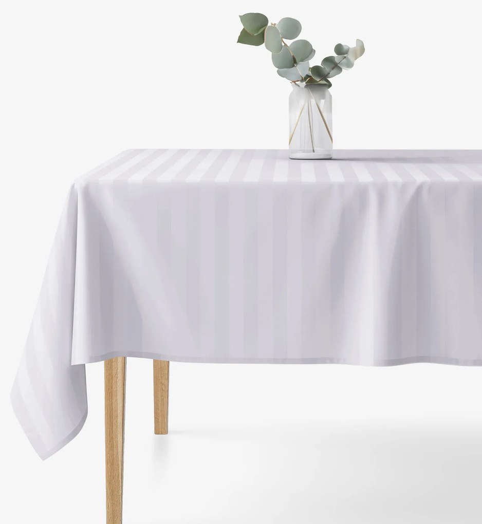 Goldea ünnepi damaszt szögletes terítő - világosszürke csíkos 100 x 140 cm