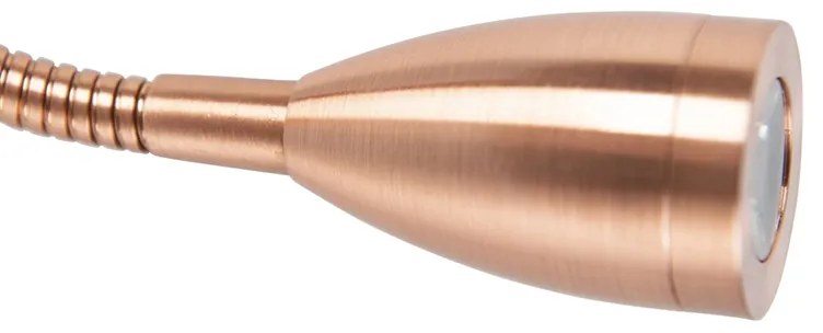 Art Deco fali lámpa réz fehér árnyékolóval - Brescia