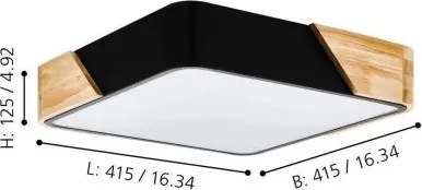 Eglo 99389 - Mennyezeti lámpa GRIMALDINO 2xE27/28W/230V