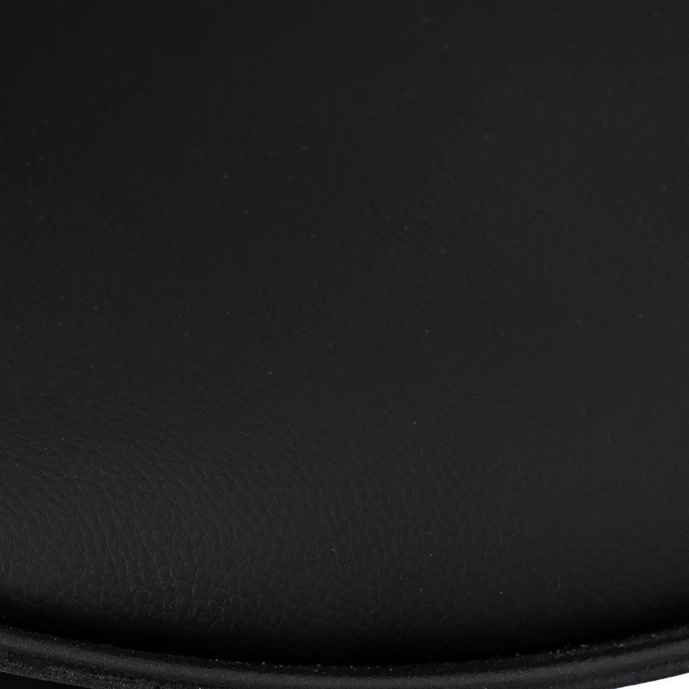 Fekete bőr utánzat állítható magasságú bárszék szett 2 db-os (ülésmagasság 56,5 cm) – Casa Selección