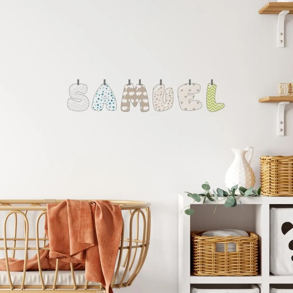 INSPIO Falmatrica fiúknak színes névvel