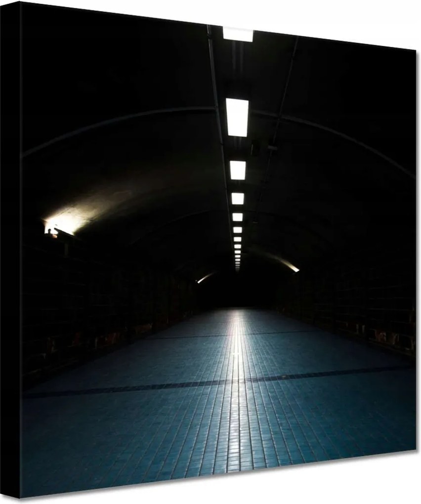 Vászonkép 60x60 Út Alagút Lámpák