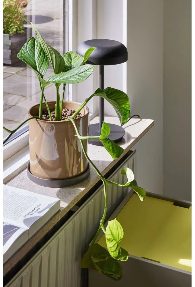 Fekete LED dimmelhető asztali lámpa (magasság 37 cm) Velo – Hübsch
