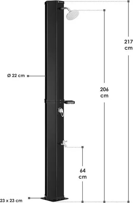 Juskys Victoria 60 L kerti napelemes zuhany