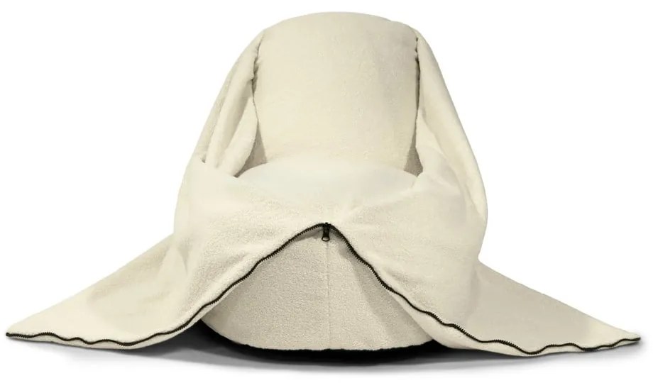 Világosszürke buklé gyerek babzsákfotel Cocoon 100 – SLOWDOWN