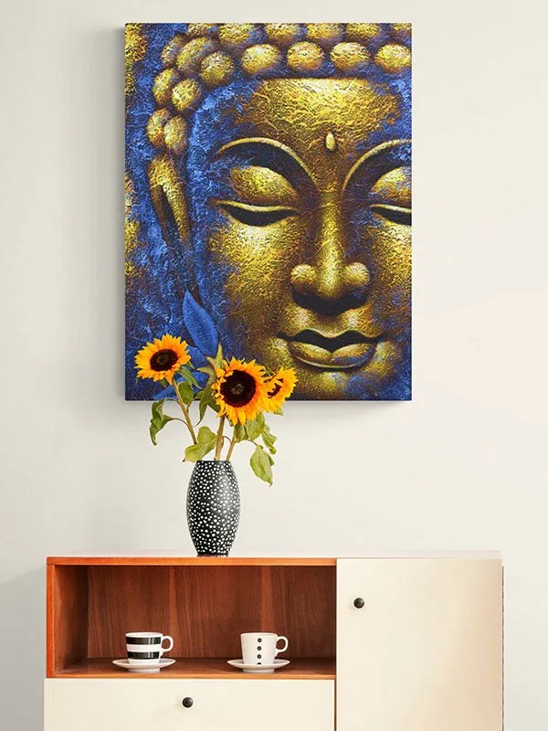 Buddha festmény, falikép - Lótusz - 60x80 cm