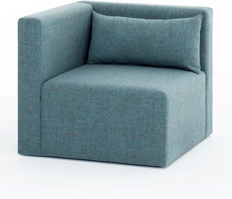 Plus Sarok kék egyszemélyes kanapé
