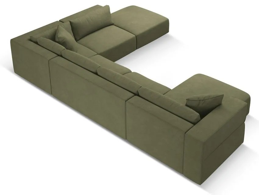 Világoszöld sarokkanapé (jobb oldali-"U" alakú) Esther – Milo Casa