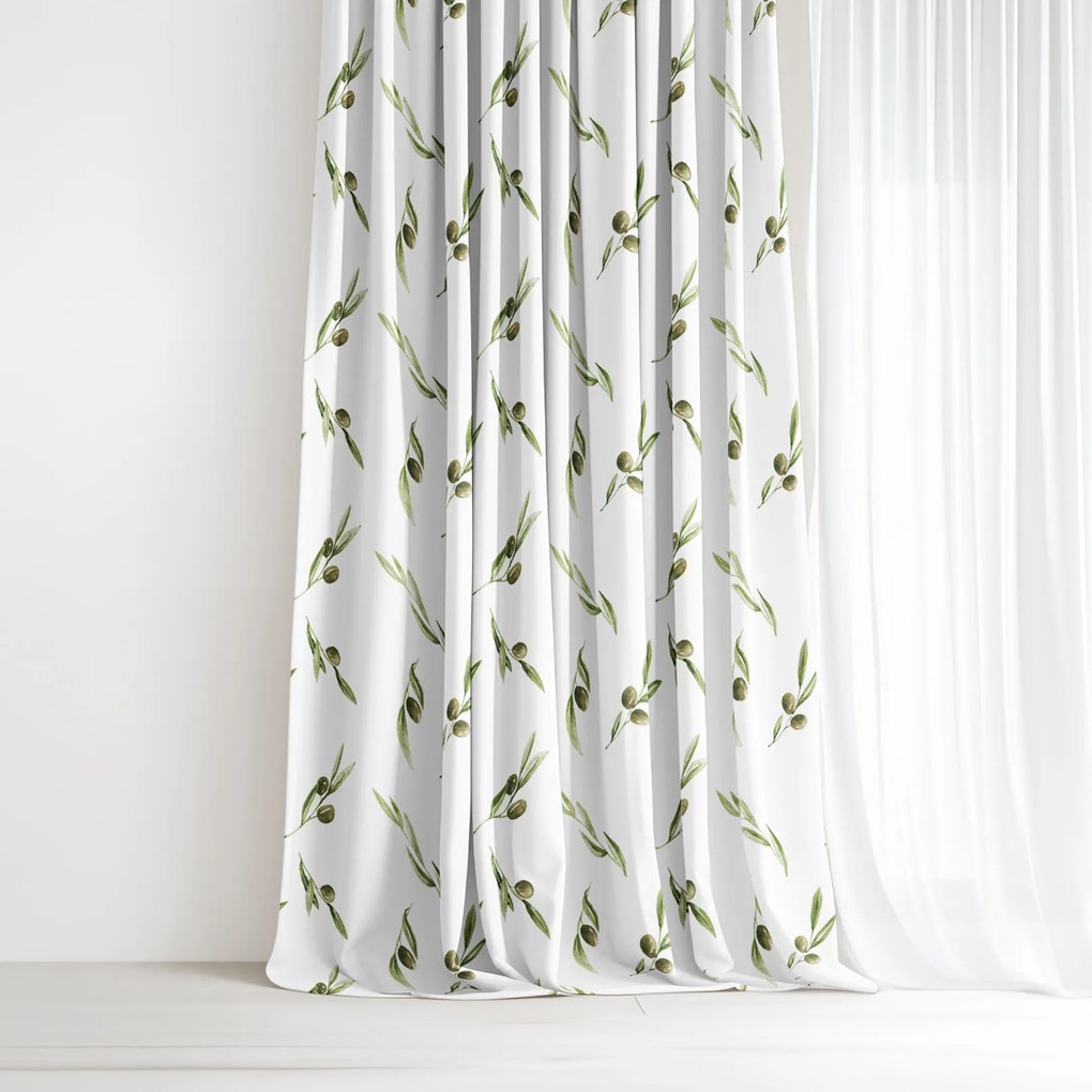 Goldea dekoratív drapéria - olivák 240x150 cm